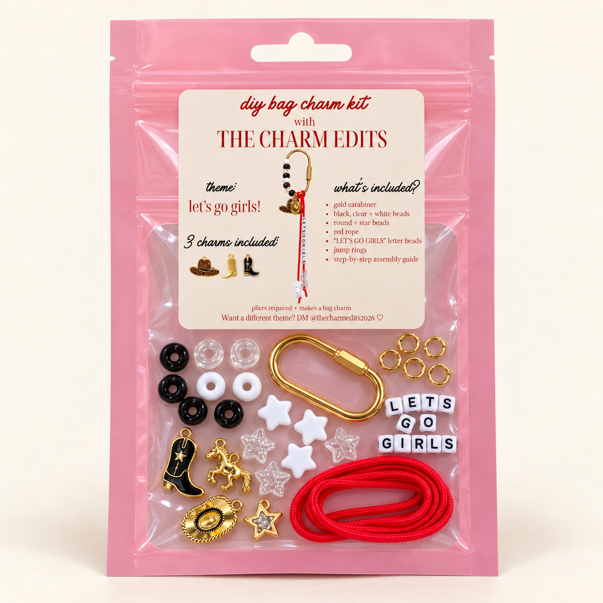 Let’s Go Girls DIY Bag Charm Kit - The Charm Edits
