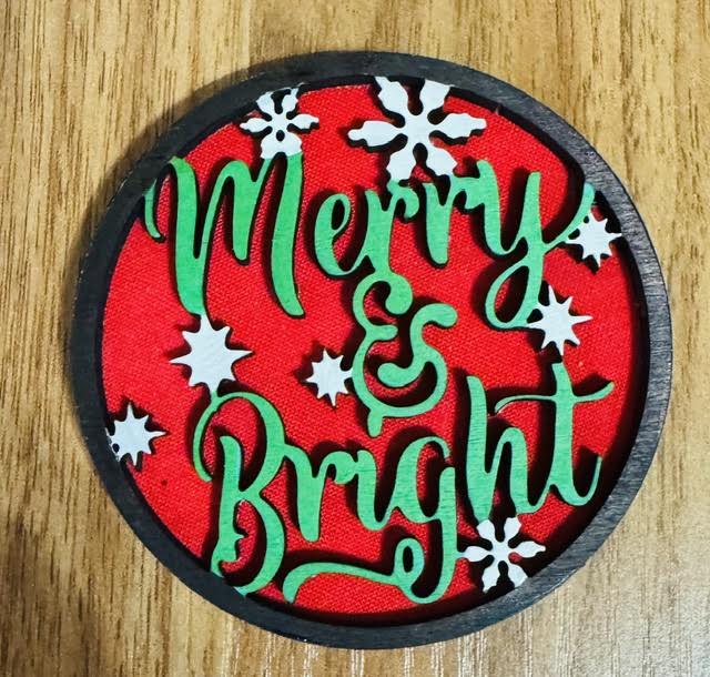 Magnetic Insert Merry & Bright (New Style) - STV