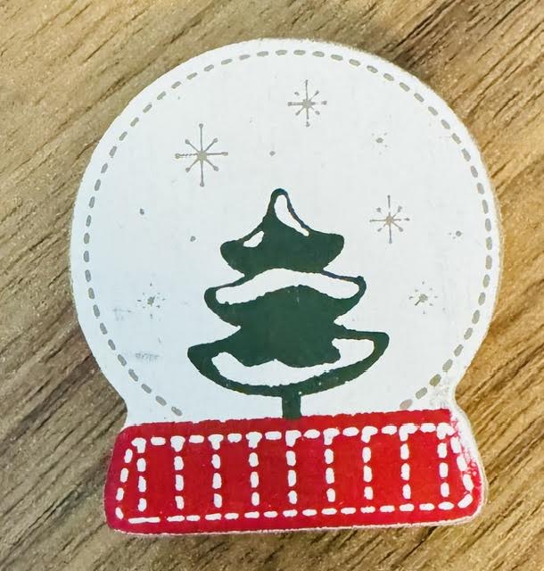 Letterboard Wood Shaped Christmas Snow Globe - BURLAPITUP
