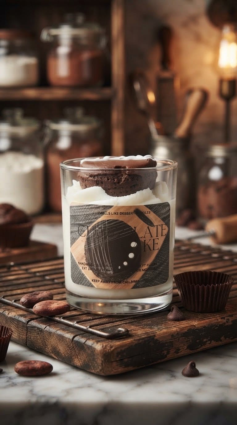 Chocolate Cupcake Candle