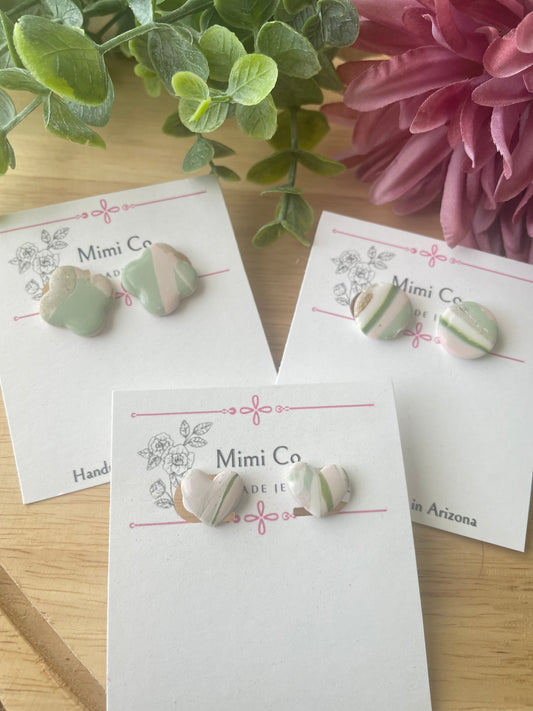 Clay Stud Earrings - Mimi Co Handmade Jewelry