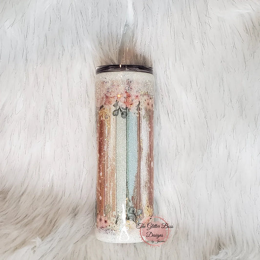 Messy Hair #momlife - 20 oz Skinny - Glitter Boss