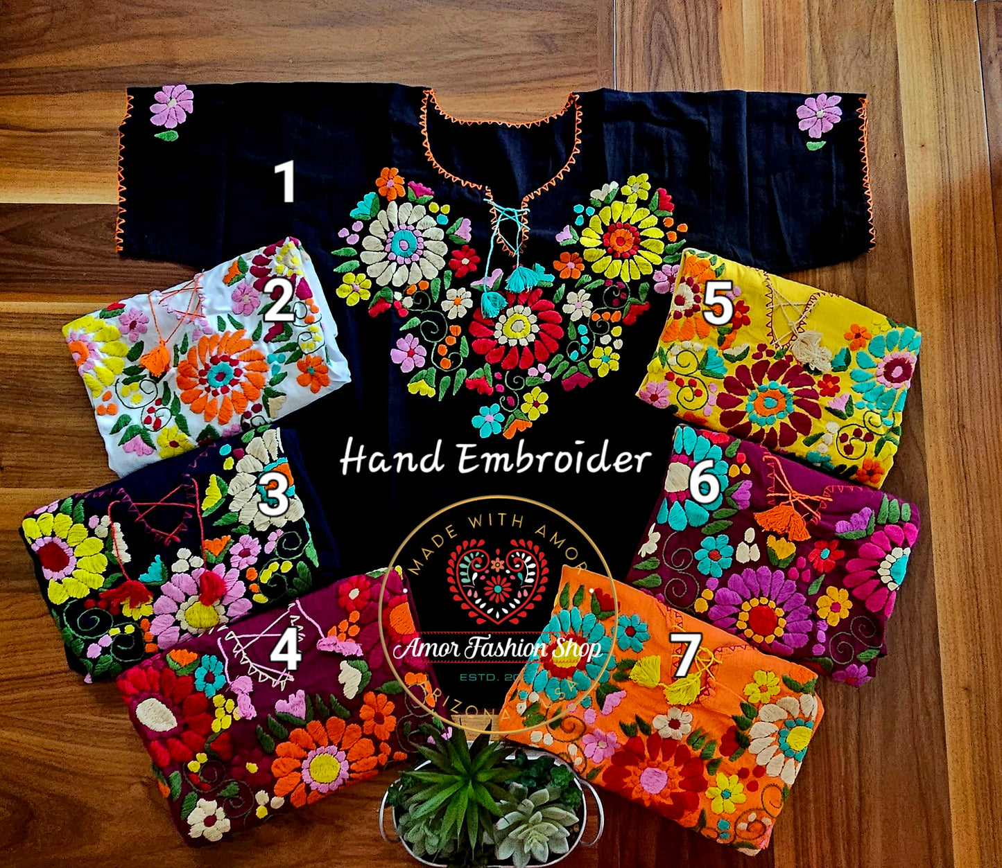 Floral Hand Embroider Top @amorfashionshop