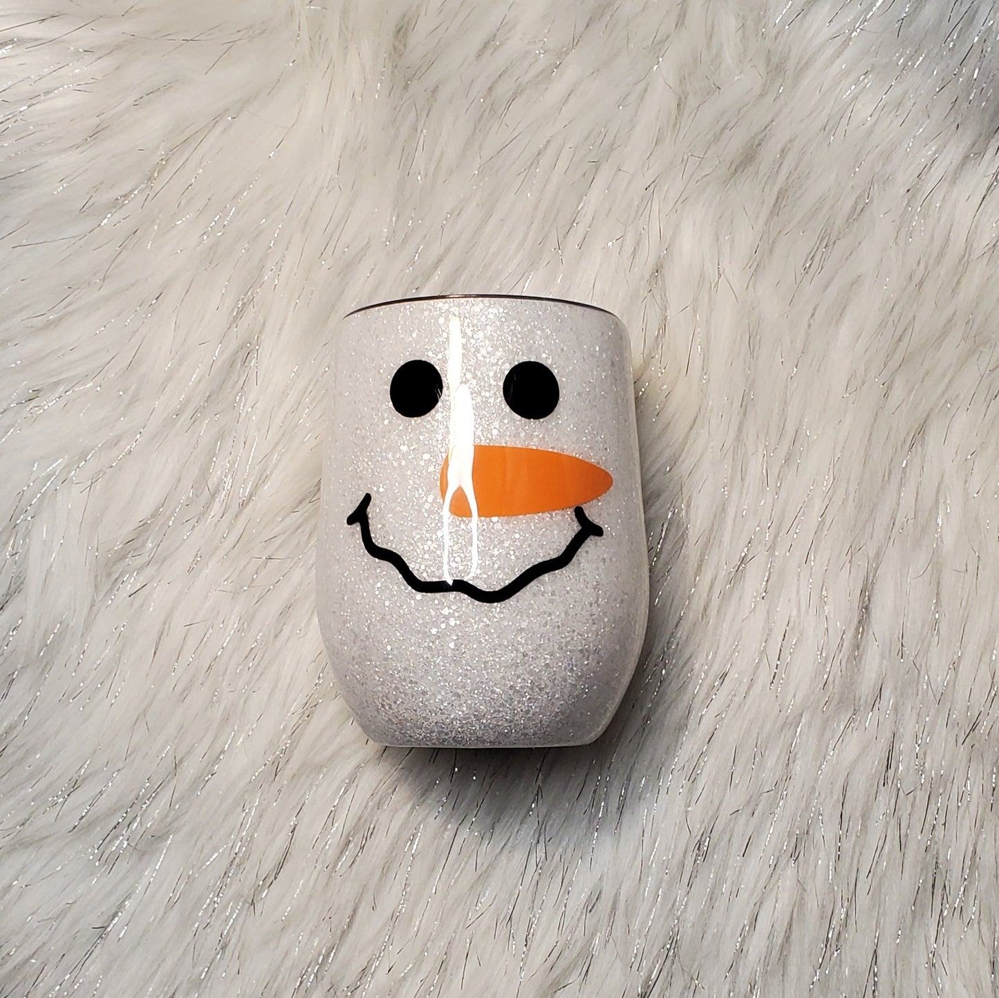 Snowman - 12 oz Wine - Glitter Boss - CHD