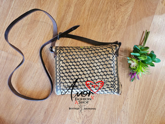 Bag Leather Hand Painted (Acapulco- Sobre) carteron @amorfashionshop.com