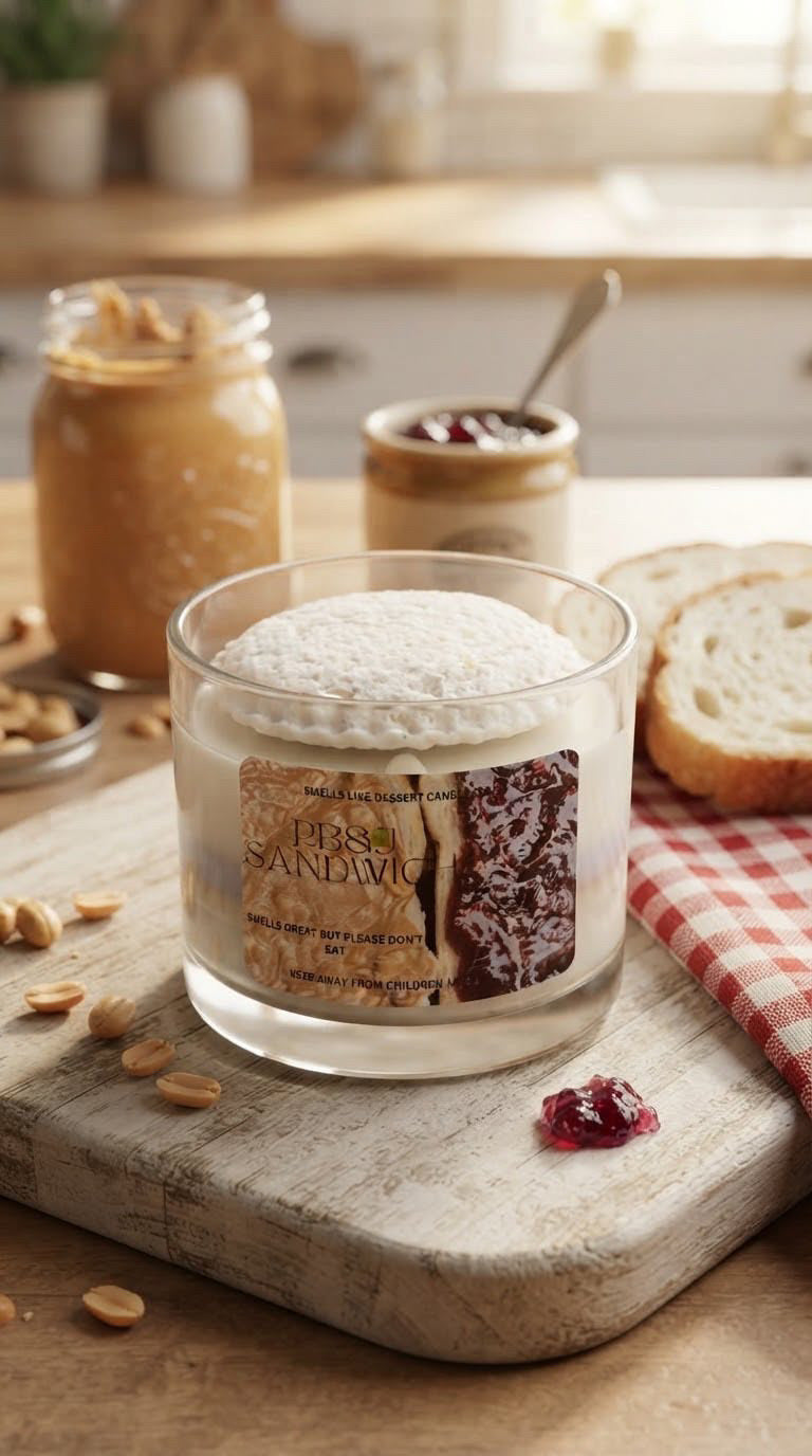PB&J Uncrustable Sandwich Candle