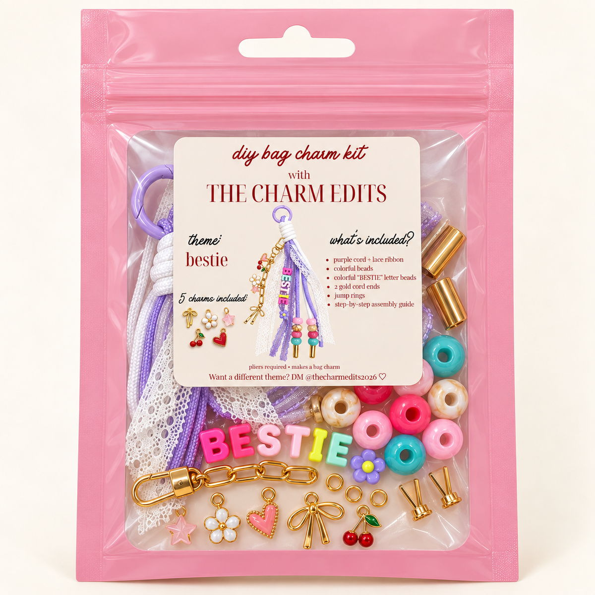 Bestie DIY Bag Charm Kit - The Charm Edits