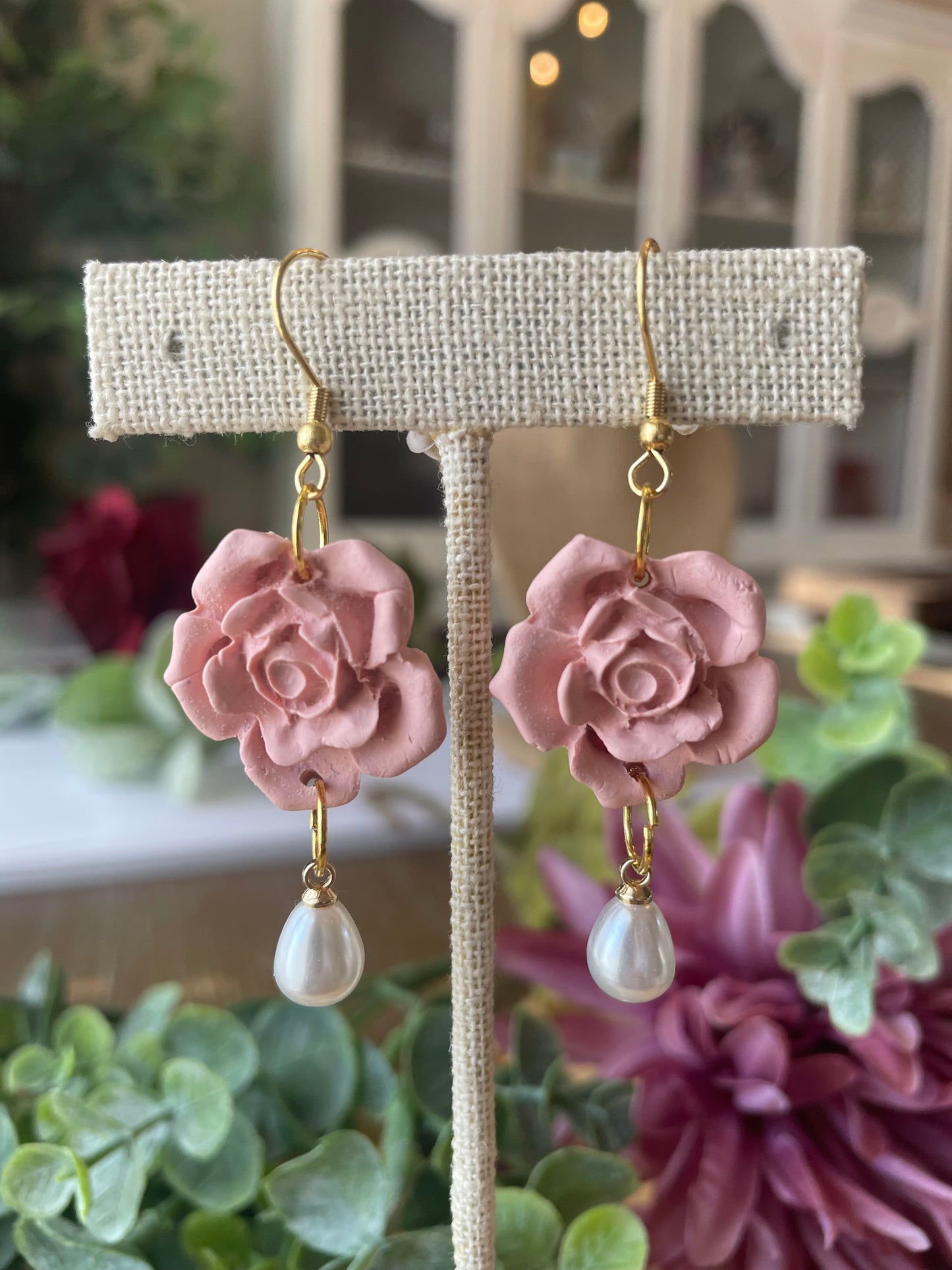 Flower Pattern Earrings - Mimi Co Handmade Jewelry