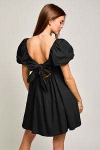 Vivienne Puff Sleeve Babydoll Dress – Made in Chic
