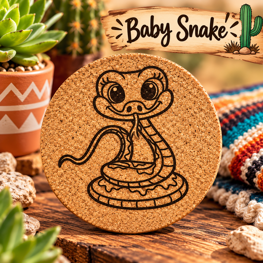 Snake Cork Coaster-DQ Kreations