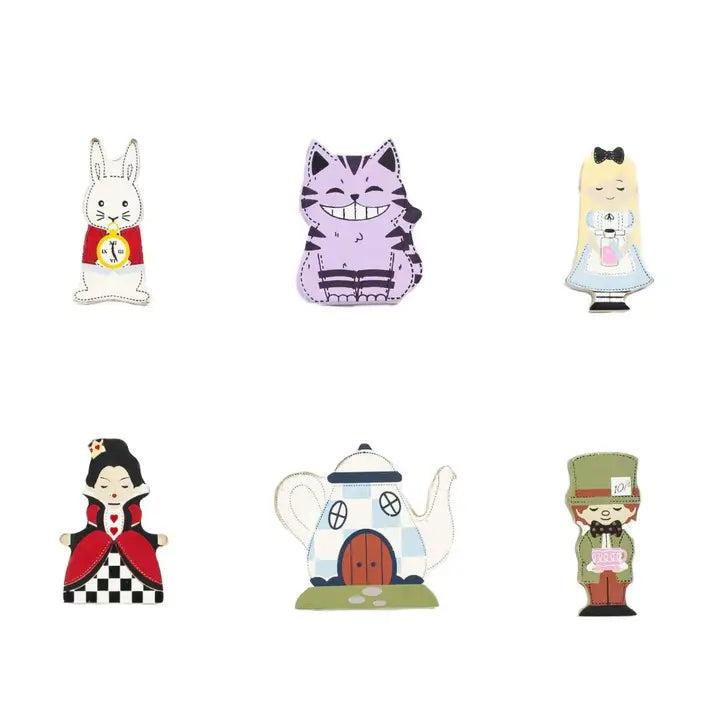 Letterboard Wood Shaped Alice in Wonderland Tiles - STV
