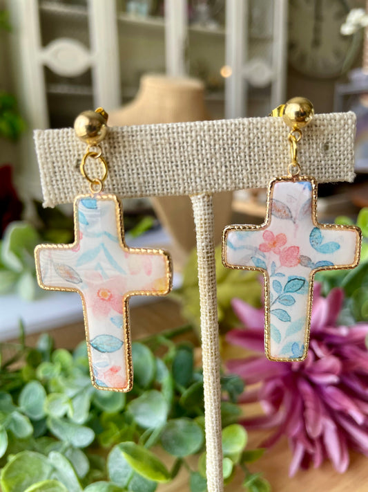 Flower Pattern Earrings - Mimi Co Handmade Jewelry