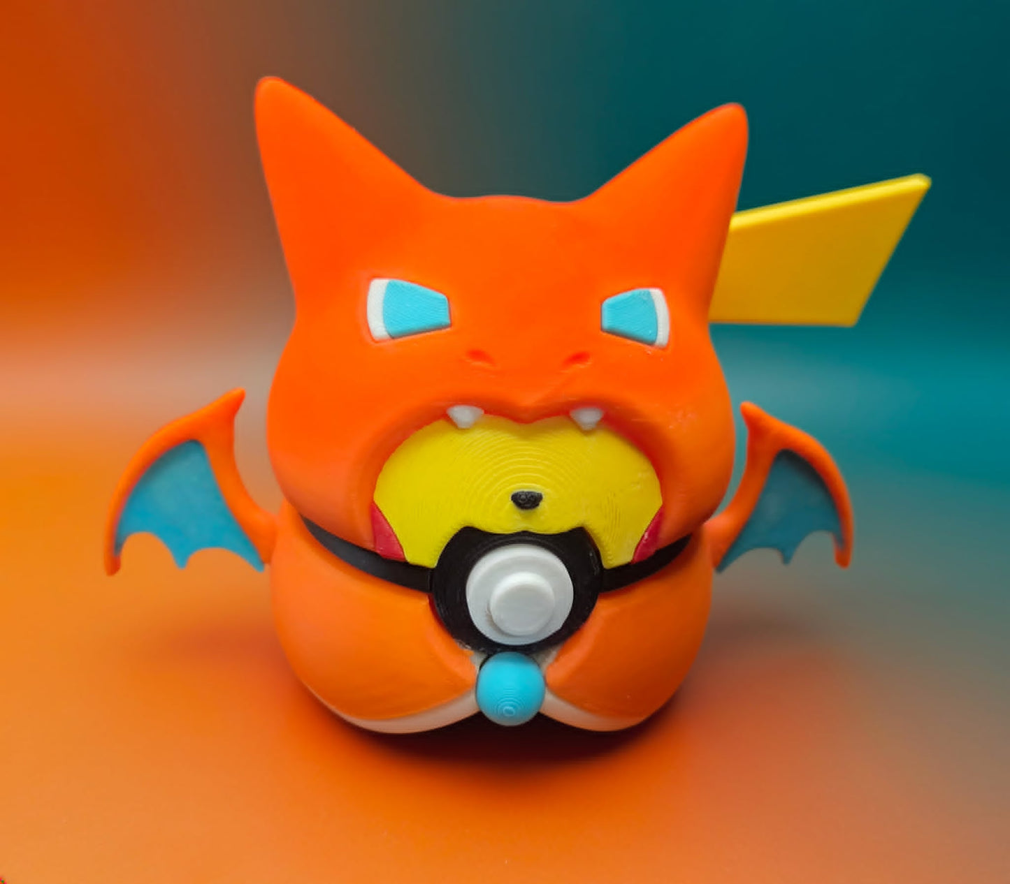 Pikachu Charizard Poncho #0006-Pokeball-craftsbylemieux