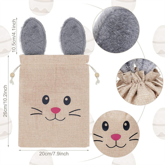 Easter Bunny Burlap Gift Bag - CHD