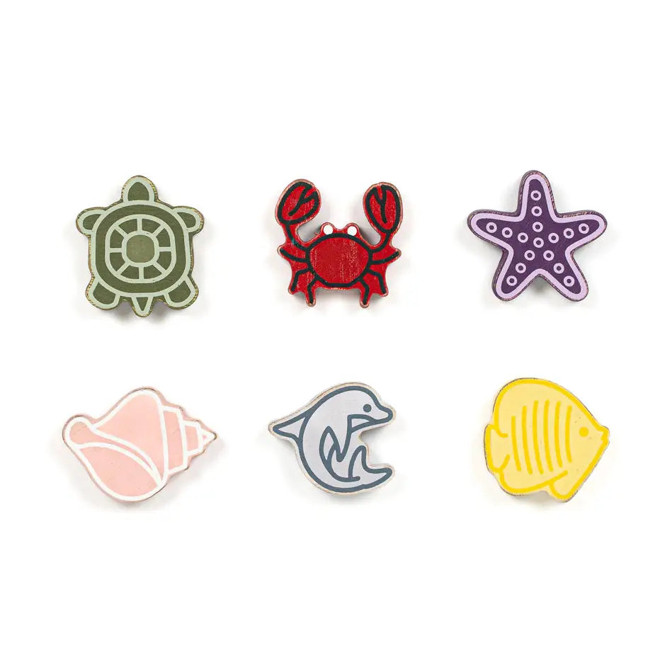 Letterboard Wood Shaped Sea Creatures Tiles - CHD