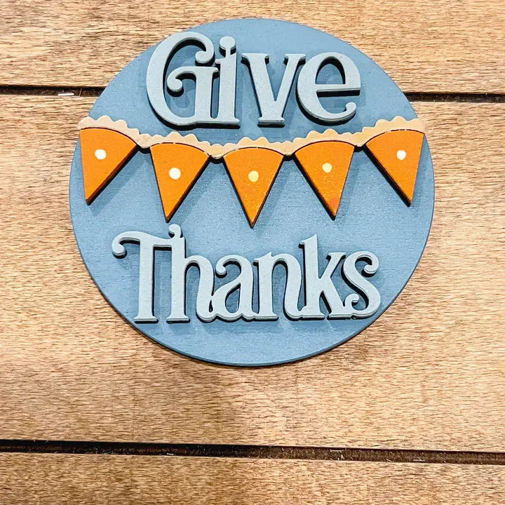 Magnetic Insert - Give Thanks Pumpkin Garland - STV