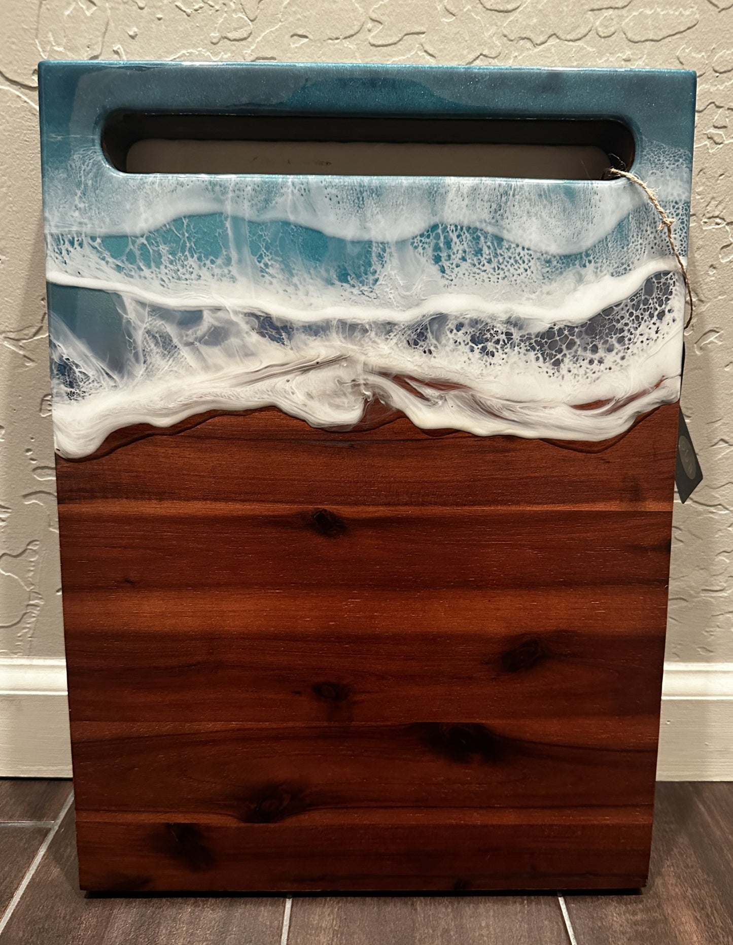 Blue Waves Dark Charcuterie - Janine's Resin Creations