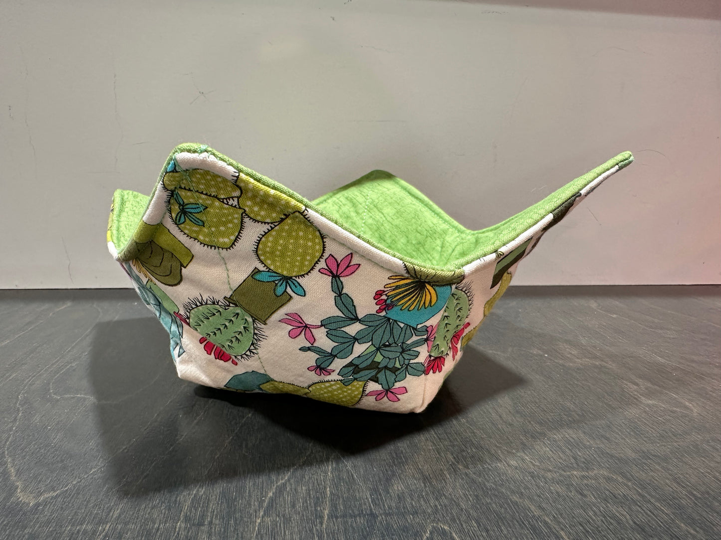 Medium Microwave Bowl Cozy Cactus Bloom Print