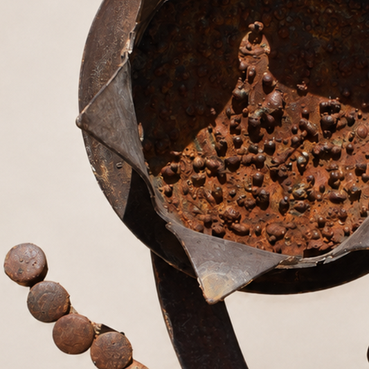 Industrial Candle Bloom – Reclaimed Metal Sculpture