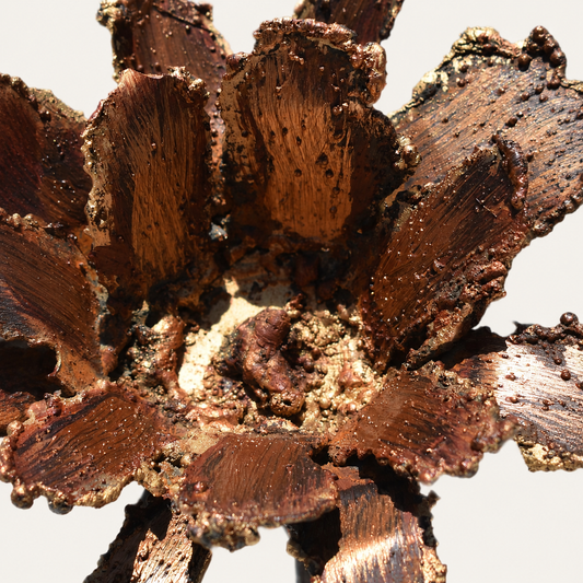 Molten Edge Bloom – Reclaimed Metal Sculpture