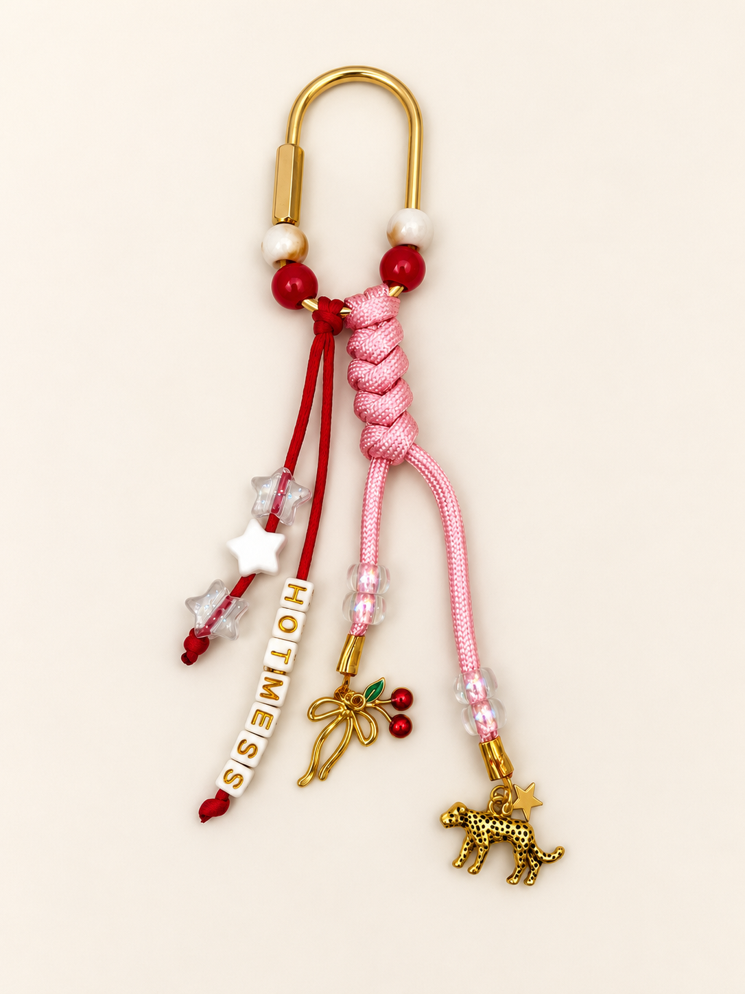 Hot Mess Cherry Leopard Bag Charm - The Charm Edits
