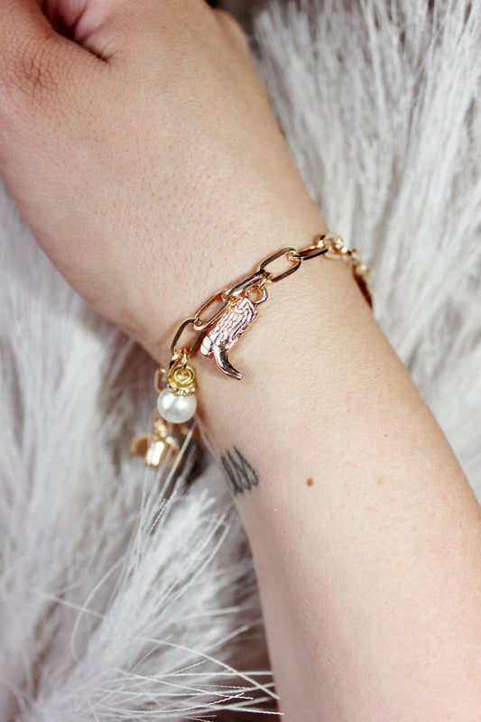 Girly Cowgirl Charm Bracelet
