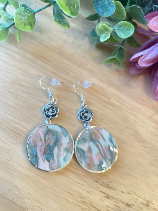 Spring Marbled Polymer Clay Earrings - Mimi Co Handmade Jewelry