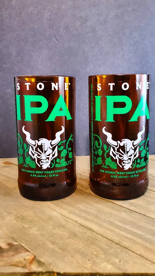 IPA Upcycled Beer Bottle Drinking Glass