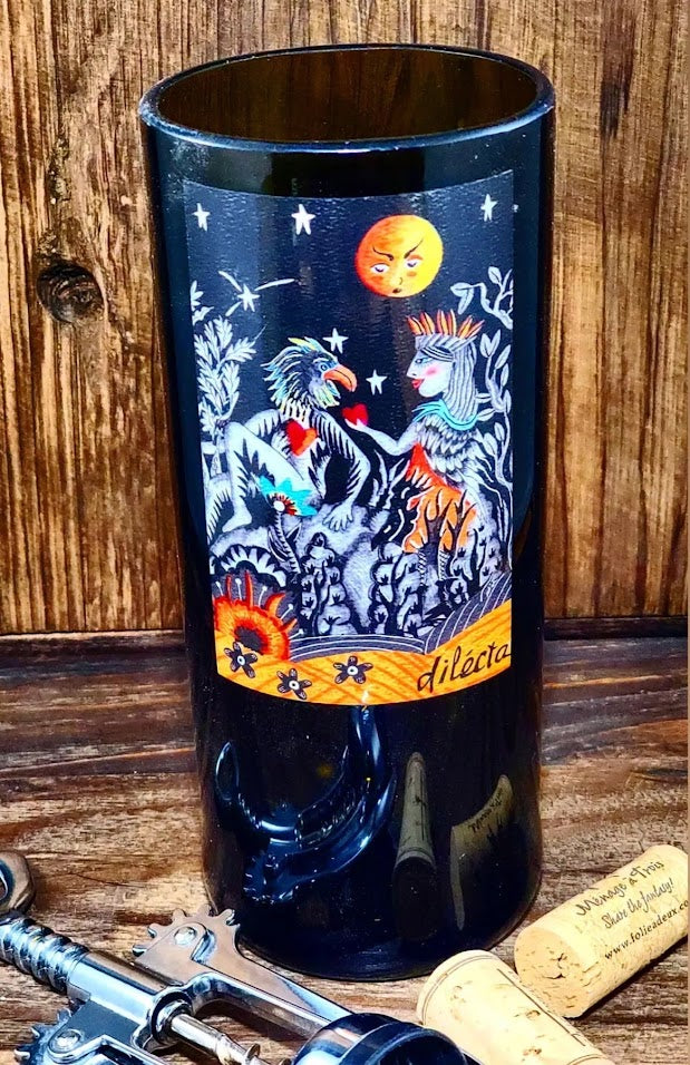 Dilecta Upcycled Wine Bottle Art Vase