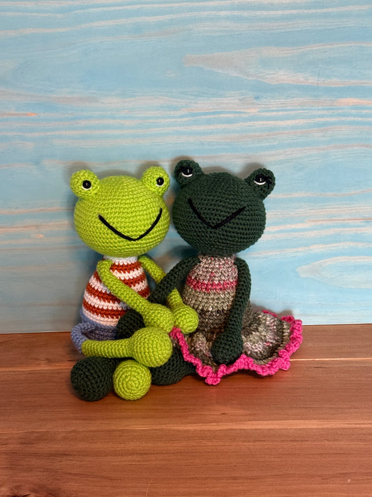 Dangly Frog Plushies CHD - Cuddly Cacti Creations