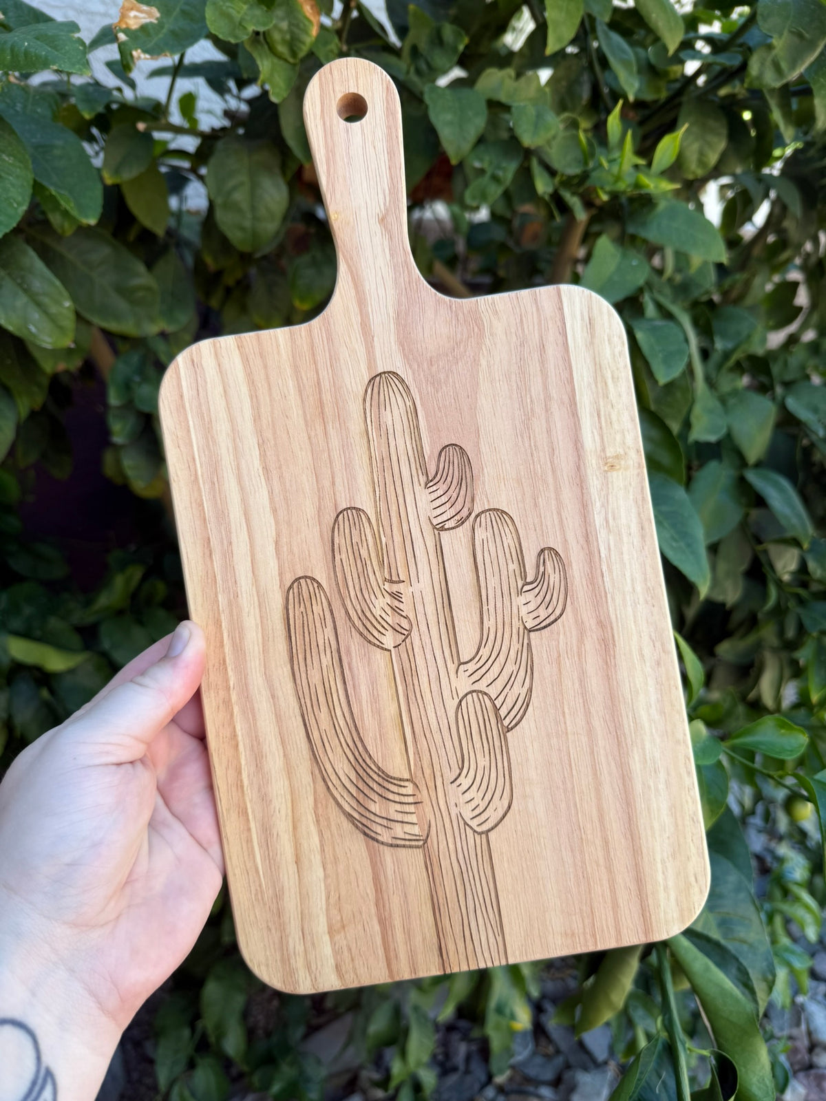 Wood Handled Cutting Board