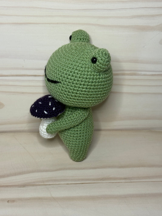Frog w/Mushroom Plushie STV - Cuddly Cacti Creations