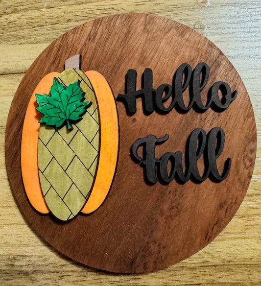 Magnetic Insert - Hello Fall 3D Pumpkin - STV
