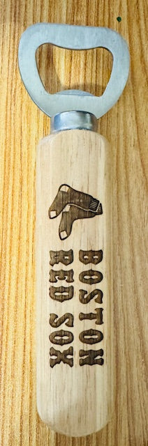 Wood Bottle Opener - Baseball STV