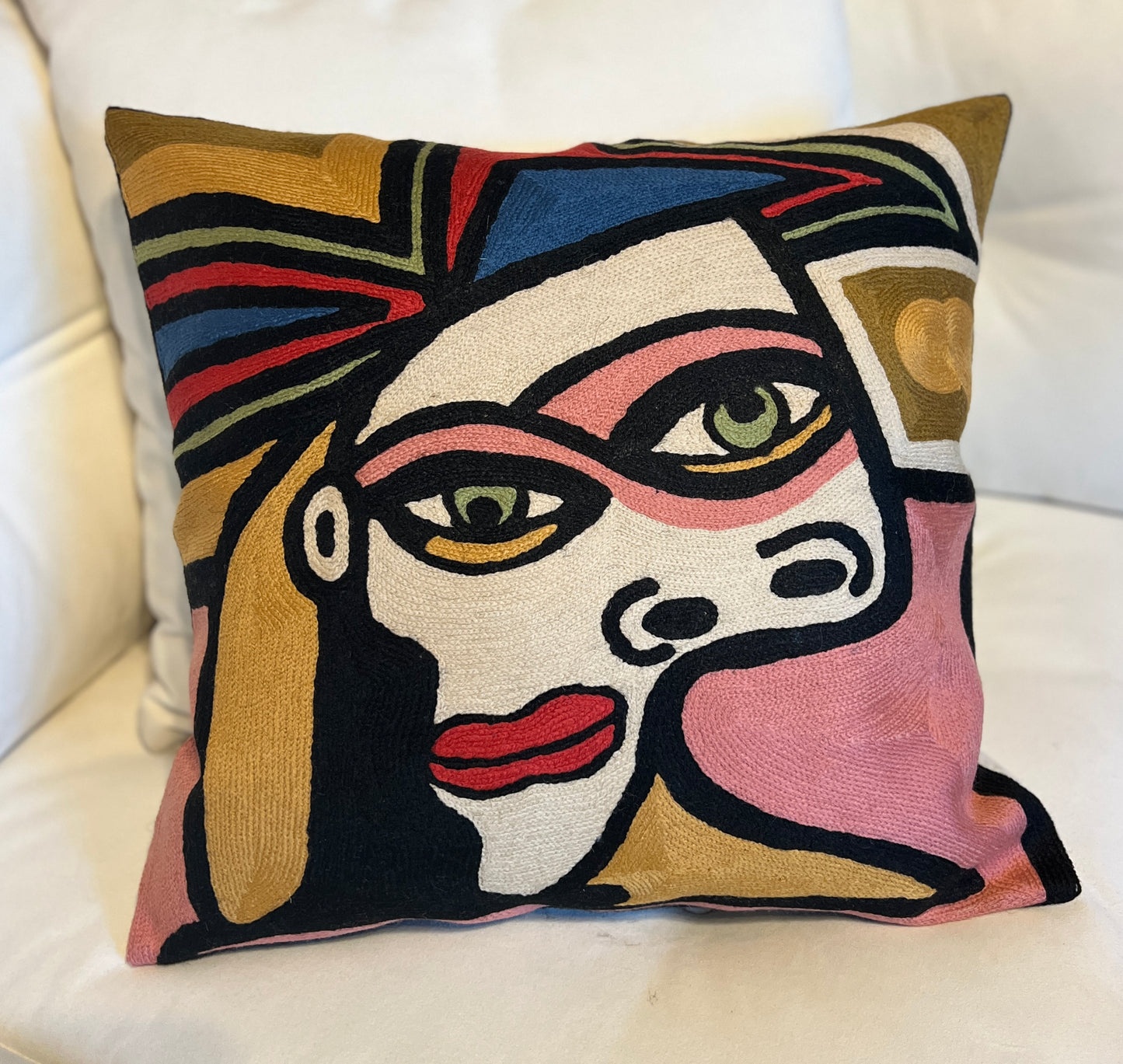 1 of 2 Faces Picasso Pillow Cover - Ruby’s Fashion Closet