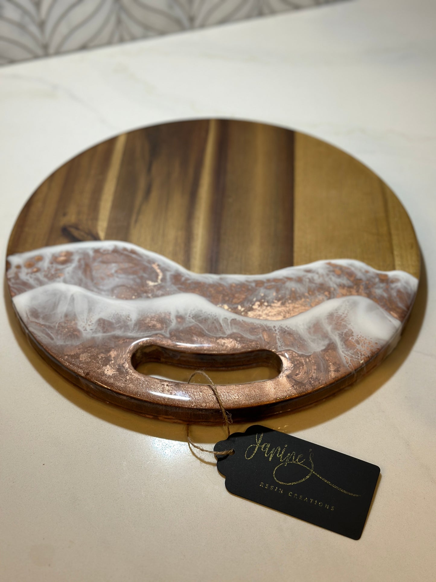 Rose Gold Round Charcuterie