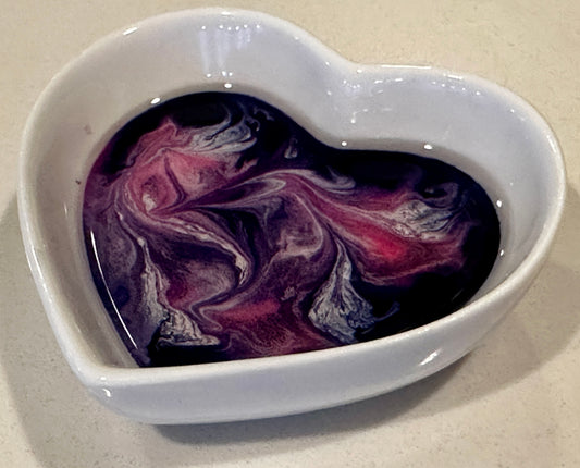 Pink Purple Heart Dish