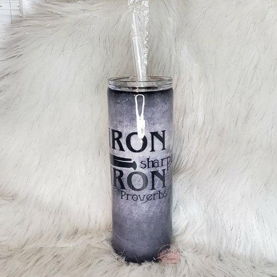 Iron Sharpens Iron - 20 oz Skinny - Glitter Boss