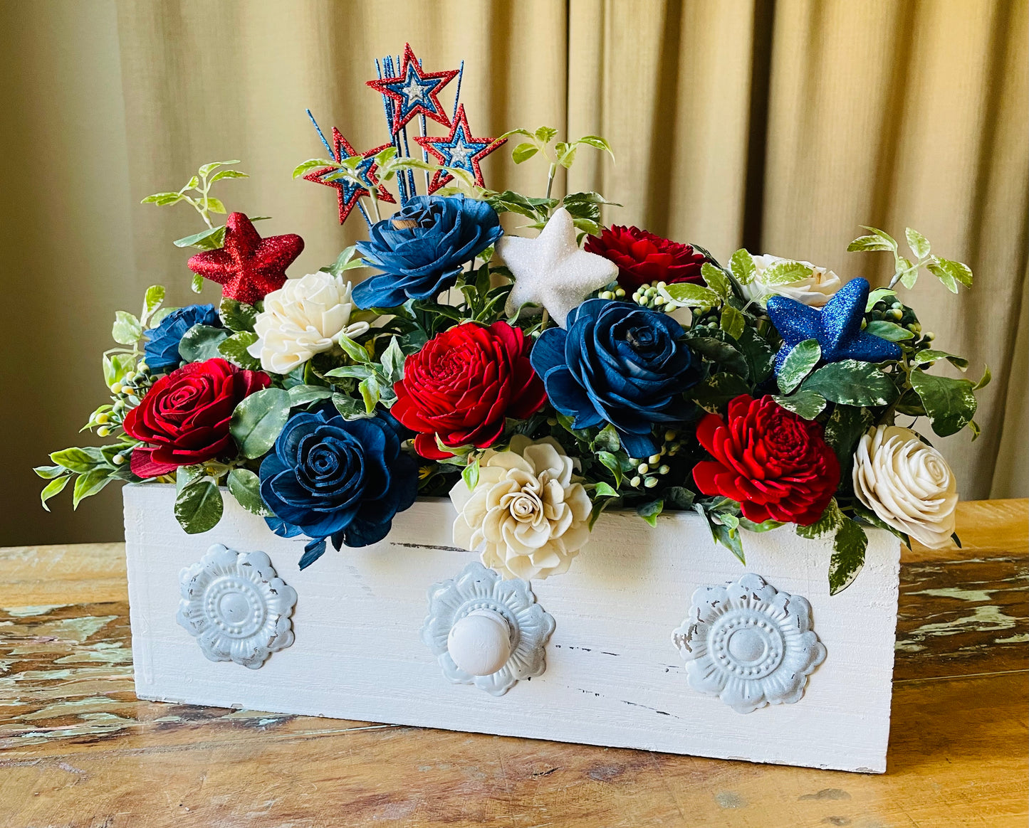 Patriotic Long Box - LUNA WOOD FLOWERS