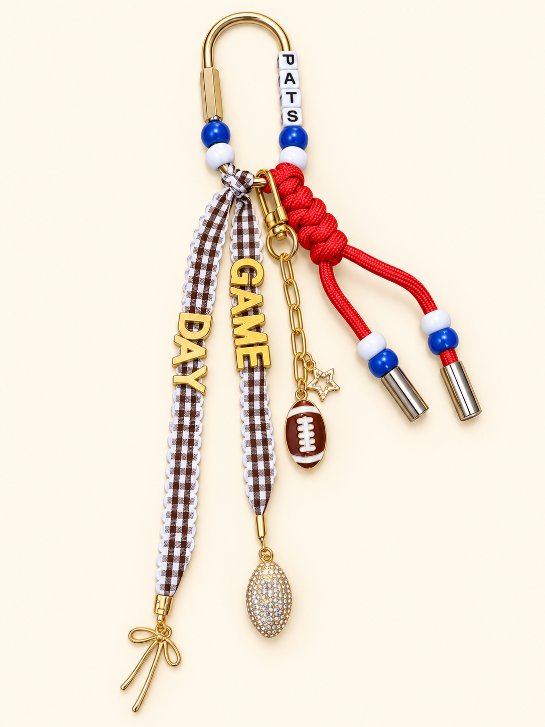 Pats Game Day Football Bag Charm - The Charm Edits