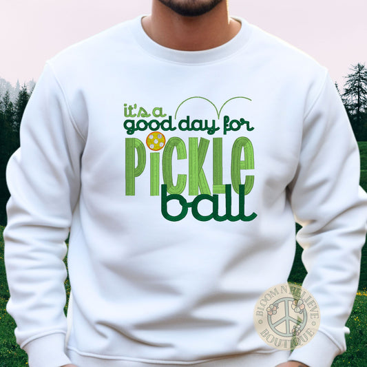 A Good Day for Pickleball Embroidered Unisex Shirt - Bloom-N-Believe Boutique