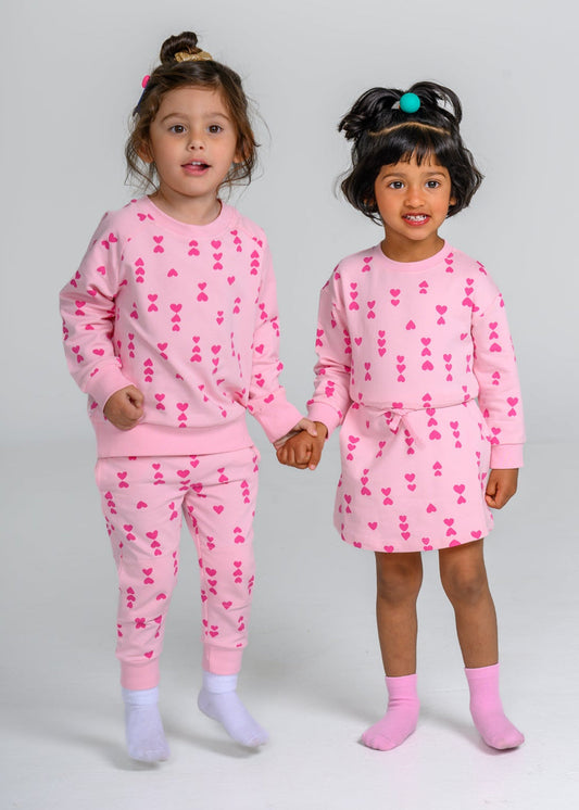 Pink-on-Pink Hearts Sweatshirt