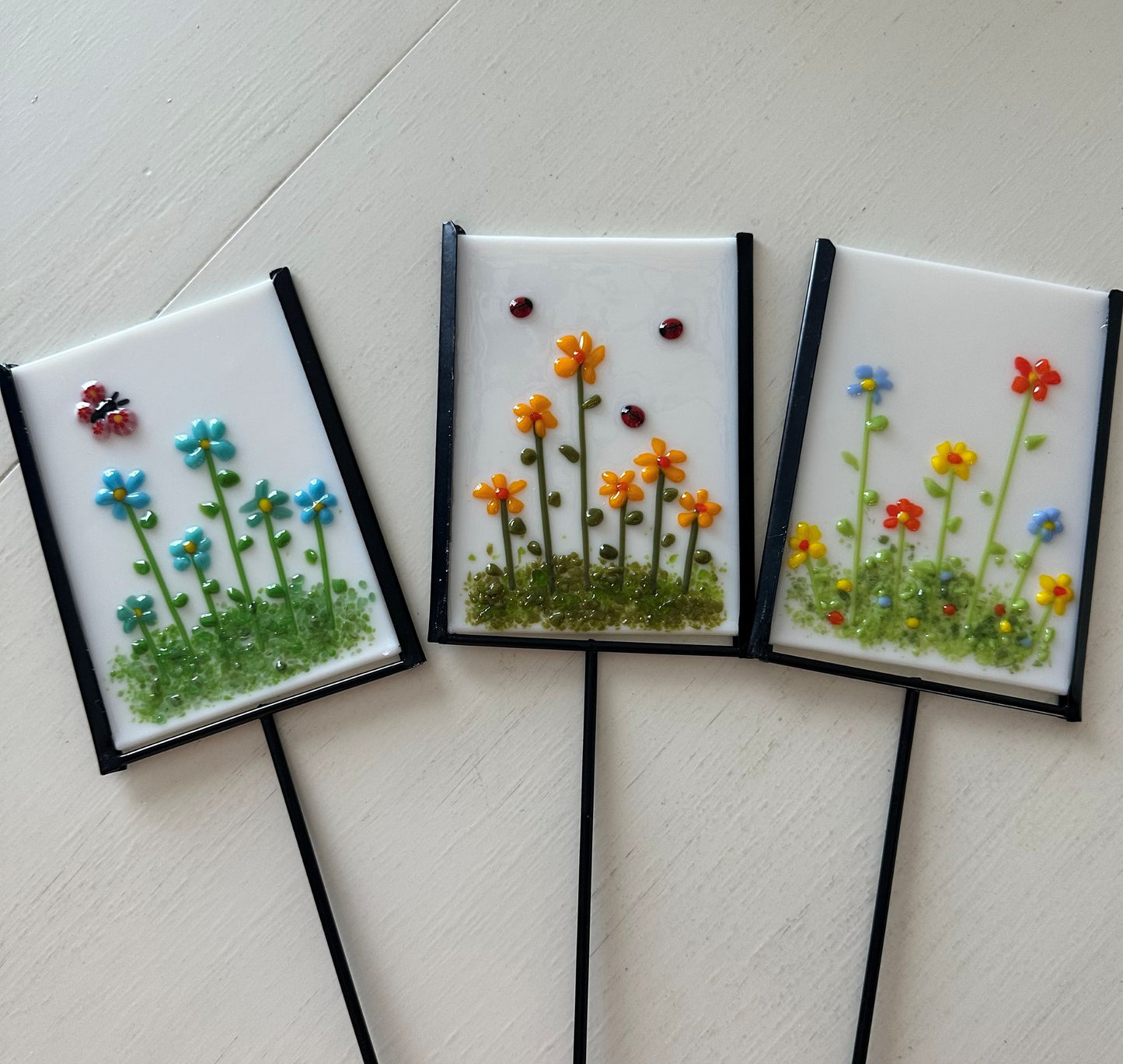 Plant Stake - Metal Floral