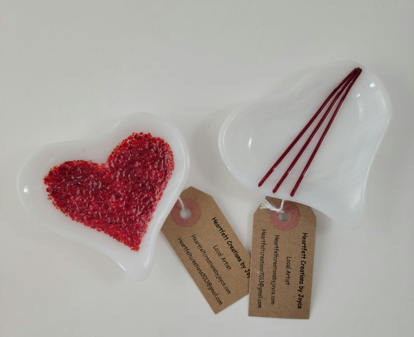 Plate - Valentine - 3.5 x 3.5 White with Heart