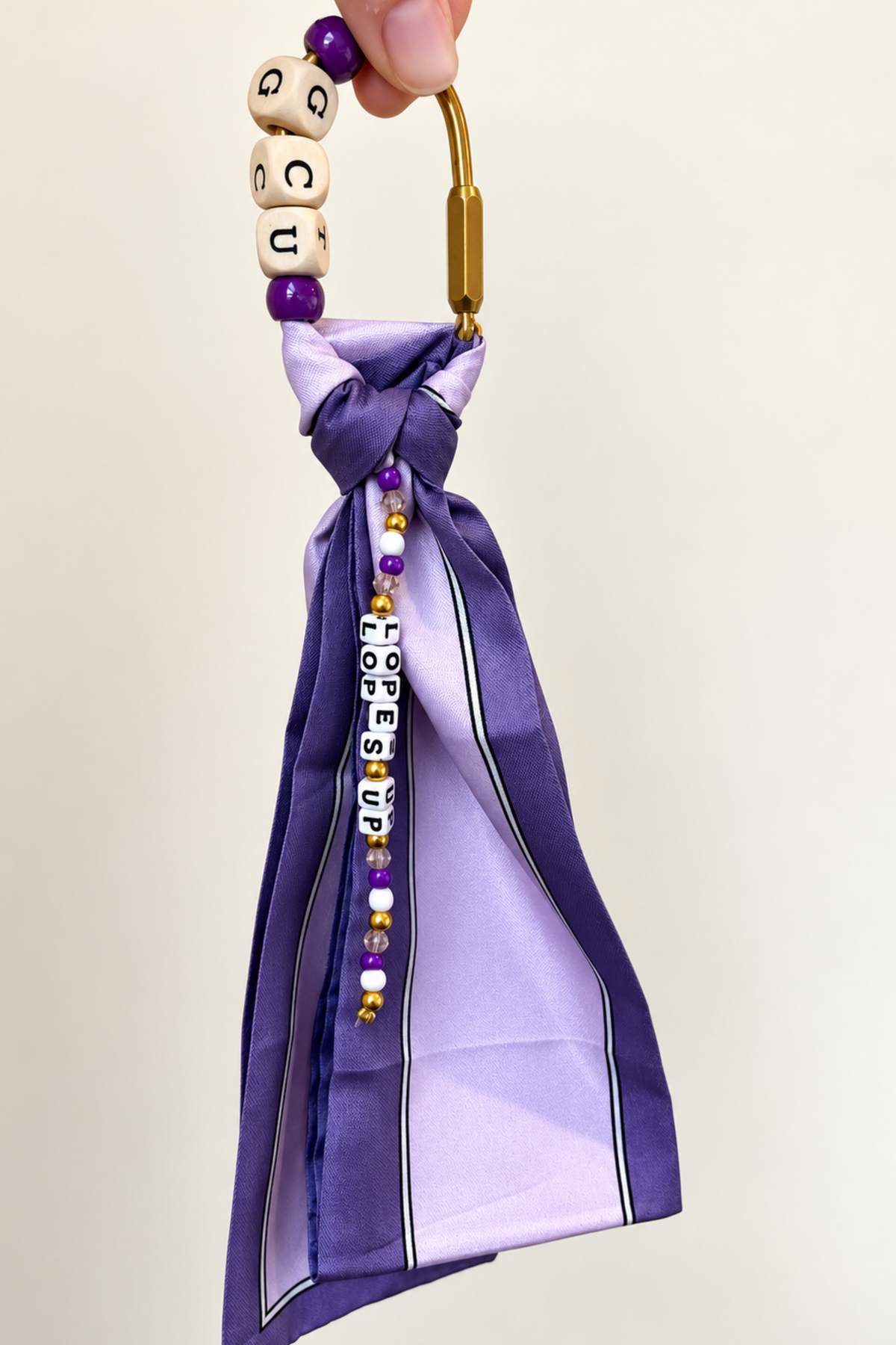 Lopes Up Purple Scarf Bag Charm - The Charm Edits