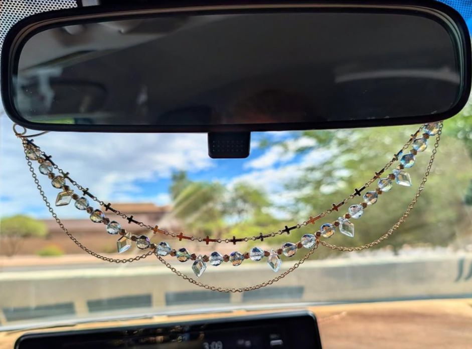 Blue Cross Car Necklace/Charm