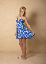 Blue Petals Mini Dress - Blingy Blonde