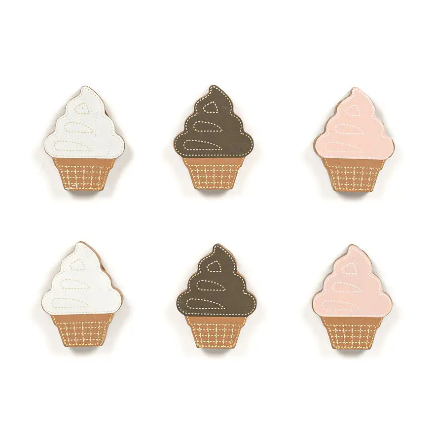 Letterboard Wood Shaped Ice Cream Cone Tiles - CHD