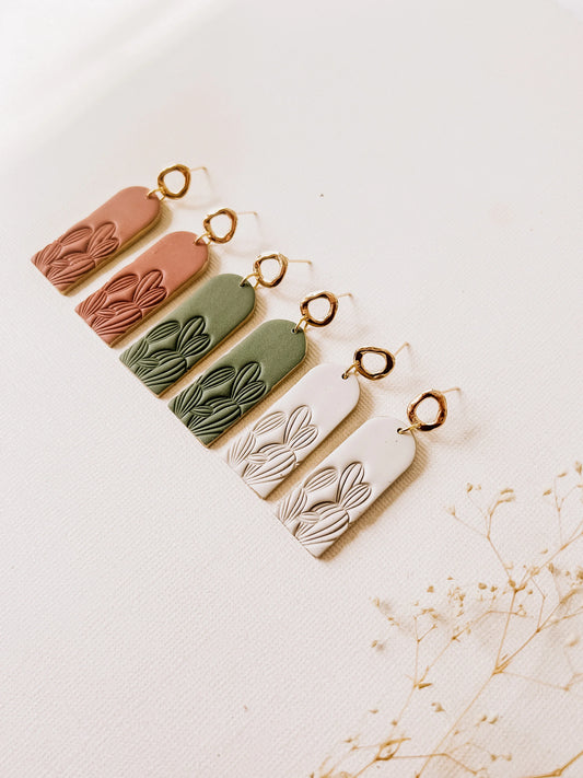 Prickly Pear Embossed Dangles