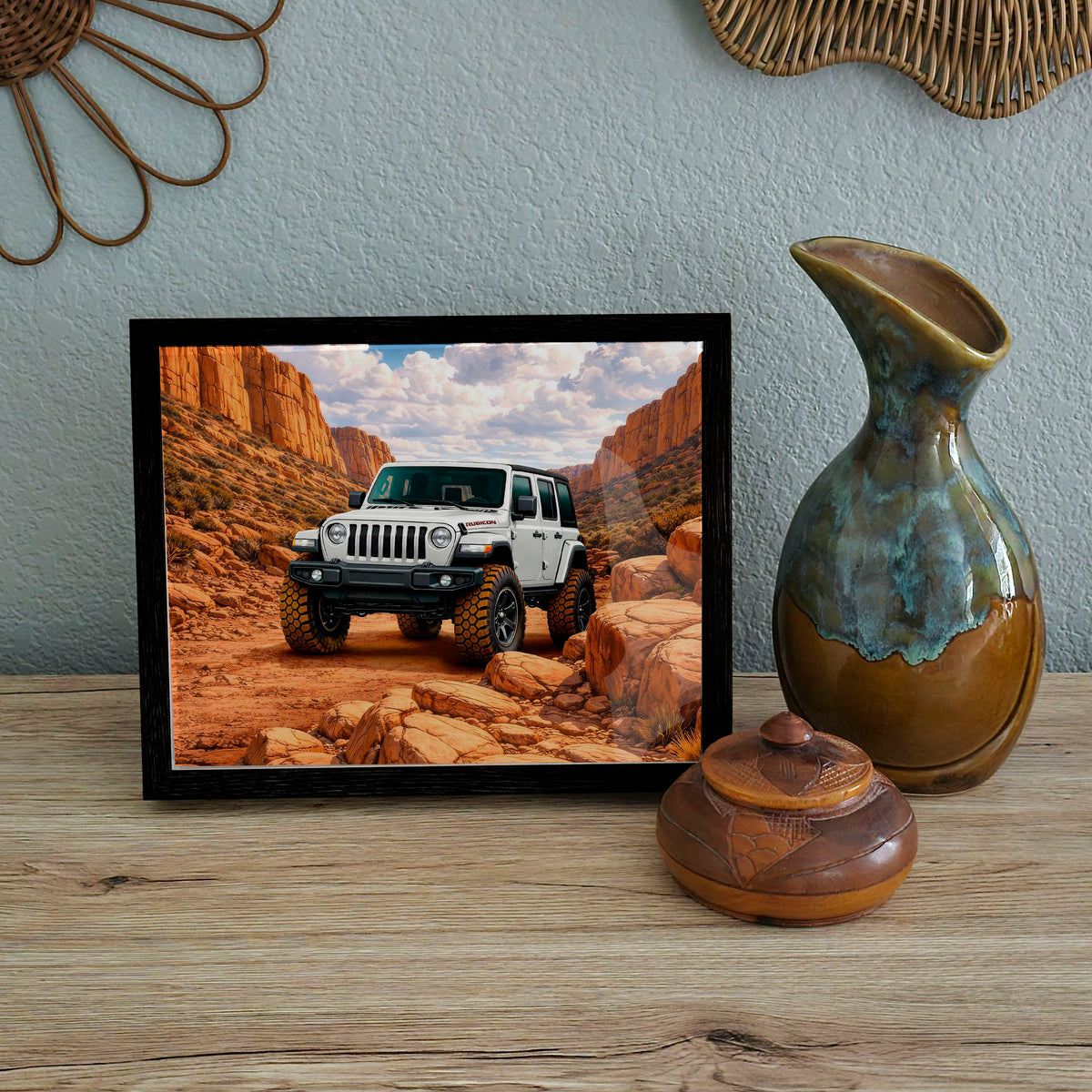 Jeep Wrangler Inspired Wall Art - Arid Desert Design